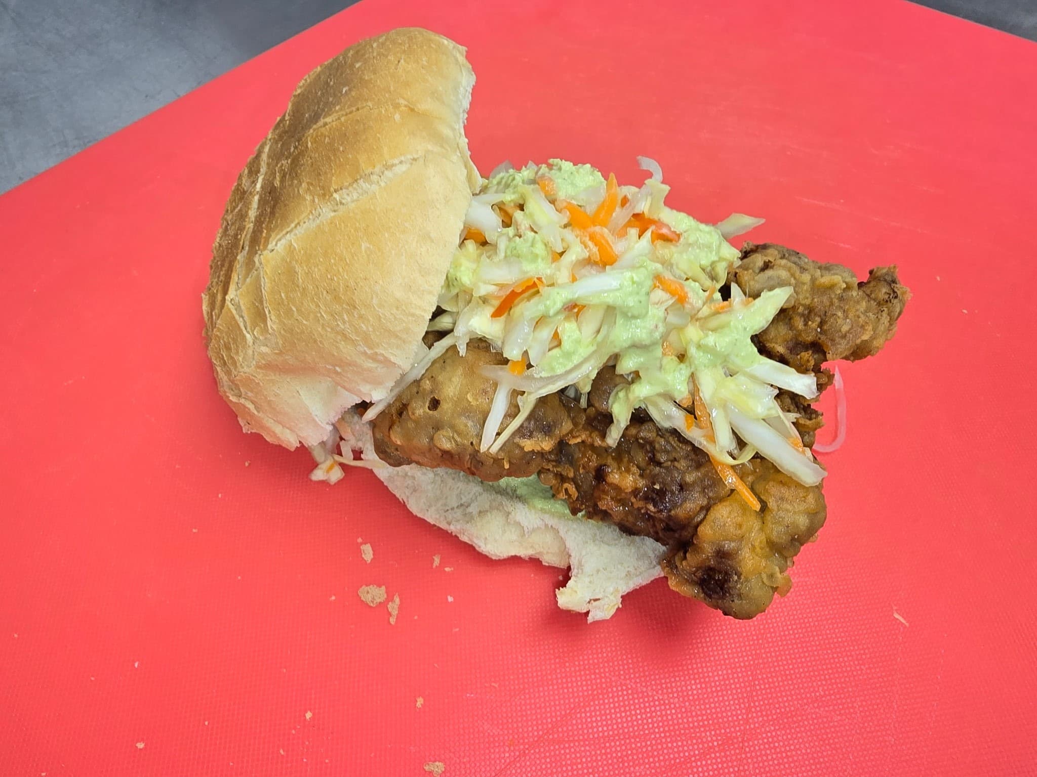 Haitian Epis chicken sandwich