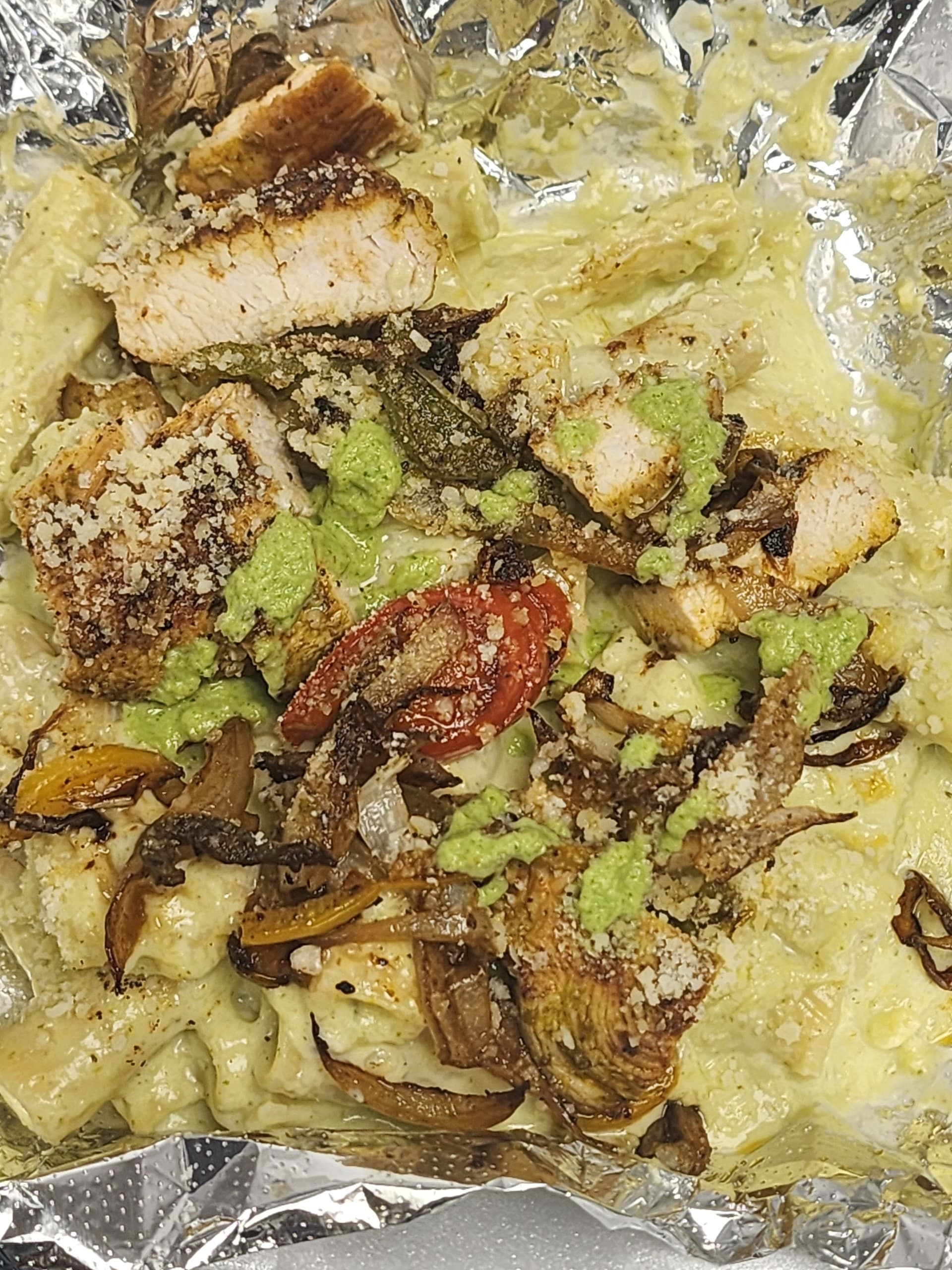 Haitian Epis cream pasta